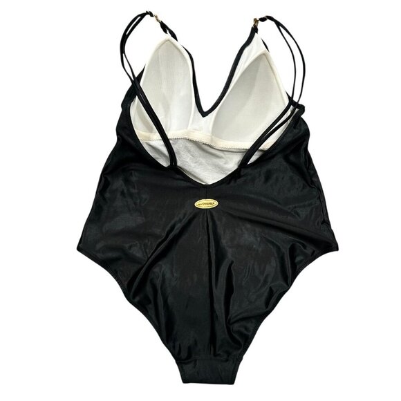 Amarea Black One Piece Made in Italy Swimsuit Size 14 - Picture 2 of 8